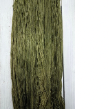 Semi-solid olive green yarn.