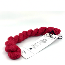 Fingering mini skein in scarlet.