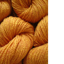 Deep yellow orange mule-spun yarn.