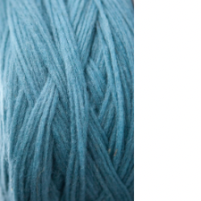 Thin pencil roving for thrumming or spinning in pale blue.