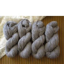 Undyed mule-spun skeins.