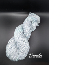 Silver yarn with hints of palest mint green.