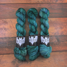 Medium teal tonal yarn with hints of cornflower blue and medium green.