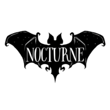 Gothic bat silhouette with the word NOCTURNE