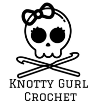 Cute skull and crossbones image with crochet hooks as the bones.