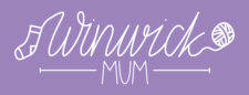 Winwick Mum logo. Winwick is drawn as if in yarn.